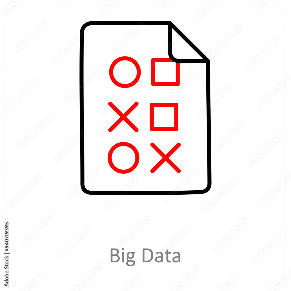 Big Data and Big data icon concept Big Data and Big data icon concept