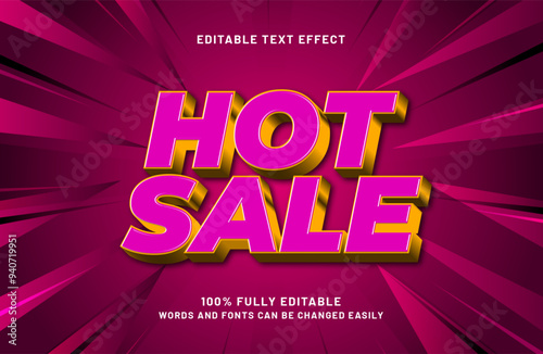 hot sale editable text effect in promo and sale text style