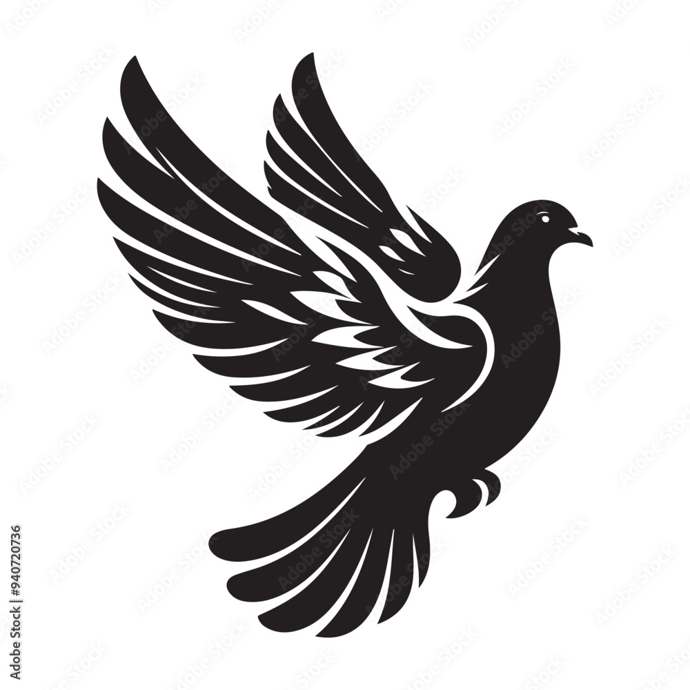 dove bird silhouette vector dove bird silhouette vector