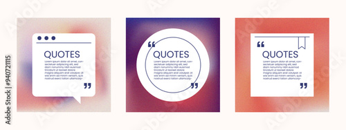 Gradirent design set for quotes template or social media post vector design. not editable text