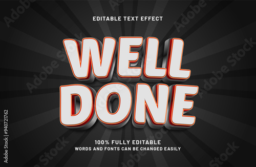 well done editable text effect in modern and simple text style