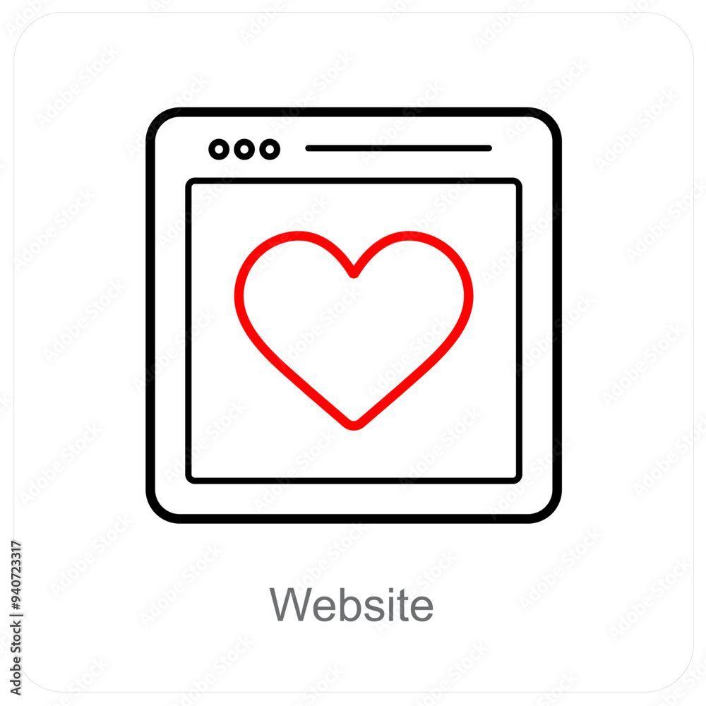 Website and Digital Payement icon concept