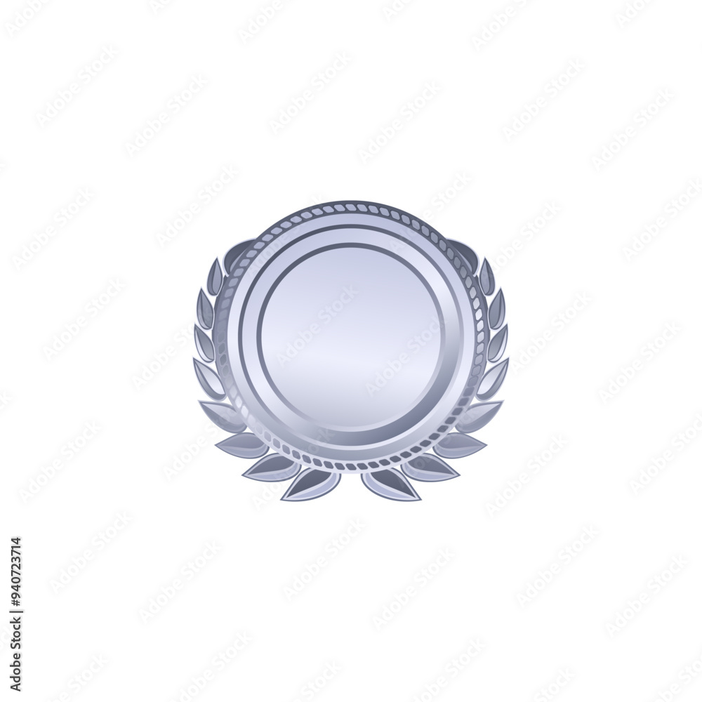Silver winner badge vector illustration. Silver winner badge vector illustration.