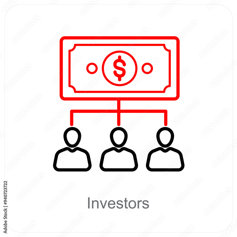 Investors and teamwork icon concept Investors and teamwork icon concept