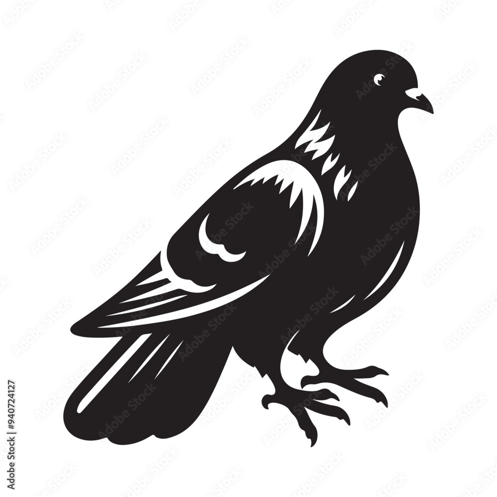 Obraz premium dove bird silhouette vector