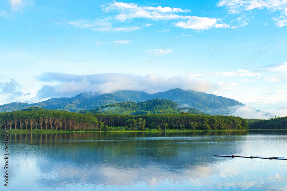 Fototapeta premium カオチュク貯水池 ラヨーン・タイ Khao Chuk at Rayong, Thailand เขาจุก ระยอง