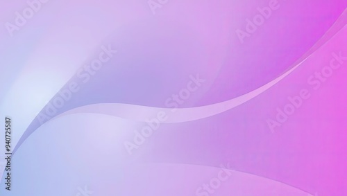 Abstract Pink and Blue Gradient Background with Curved Lines