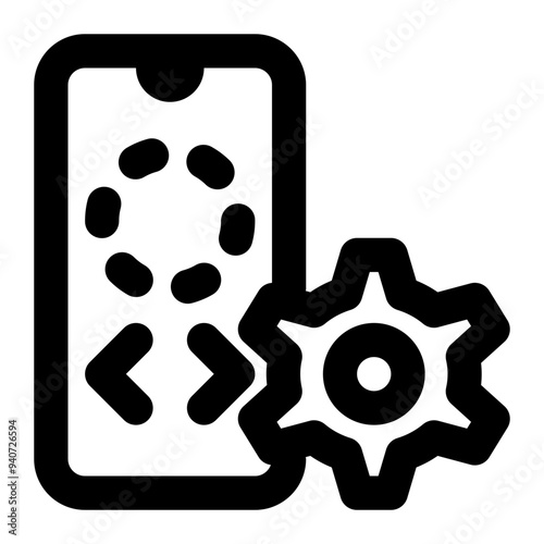 ar development, augmented reality, development, engineering, programming outline icon