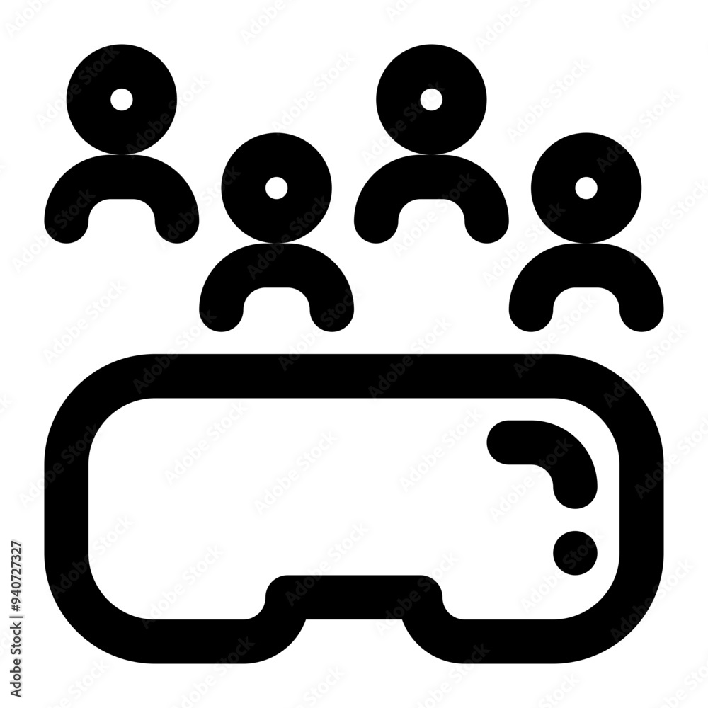 vr meeting, vr collaboration, vr conference, remote meeting, virtual meeting, virtual reality, meeting, collaboration outline icon vr meeting, vr collaboration, vr conference, remote meeting, virtual meeting, virtual reality, meeting, collaboration outline icon