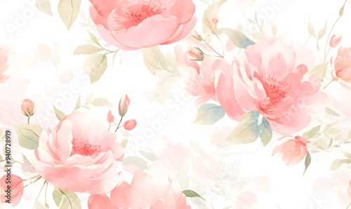 watercolor rose ,Generative AI