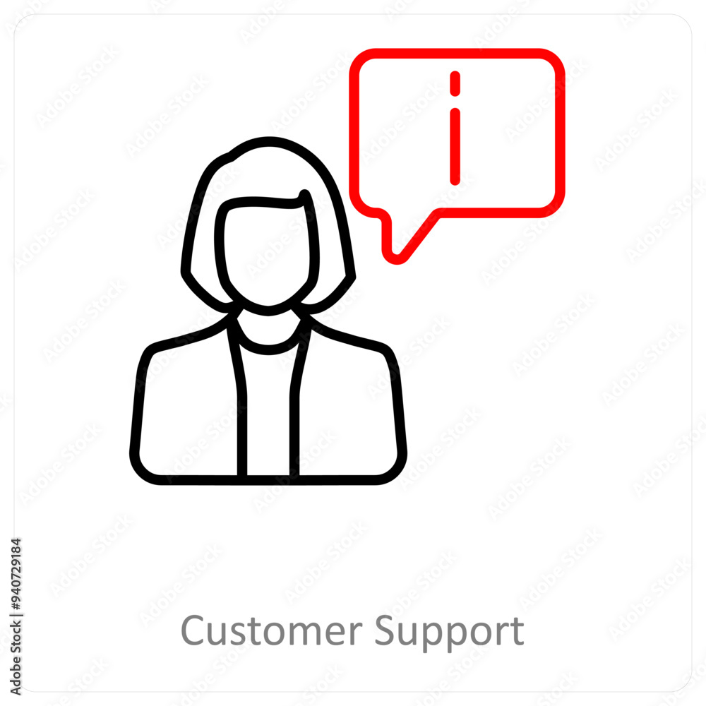 Customer Support And Service Icon Concept Customer Support And Service Icon Concept