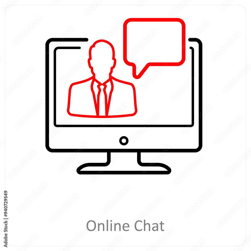 Online Chat And Conversation Icon Concept Online Chat And Conversation Icon Concept