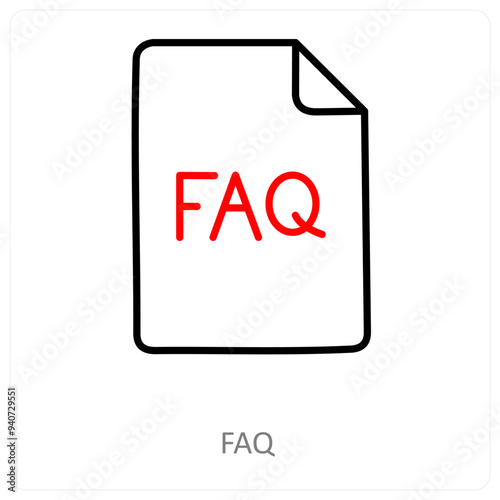 Faq And Service Icon Concept