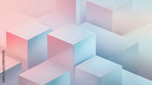 A minimalistic abstract background featuring clean geometric modules in a vector design, with subtle gradients and a focus on form and structure