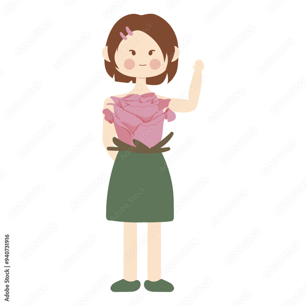 Girl With Flowers Costume Character Girl With Flowers Costume Character