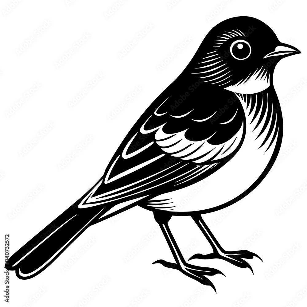 Naklejka premium bird on a branch