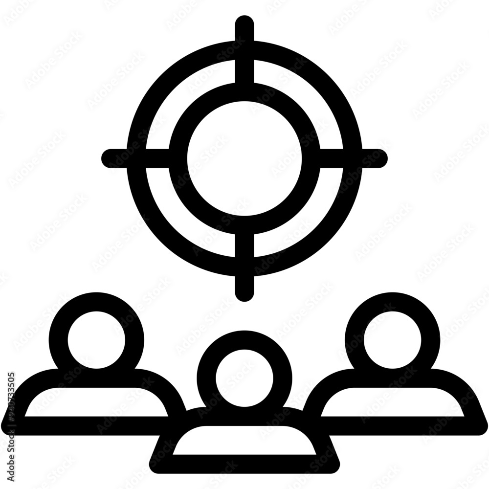 Target Audience, Business And Finance, Seo And Web, User, Marketing, People Icon Target Audience, Business And Finance, Seo And Web, User, Marketing, People Icon