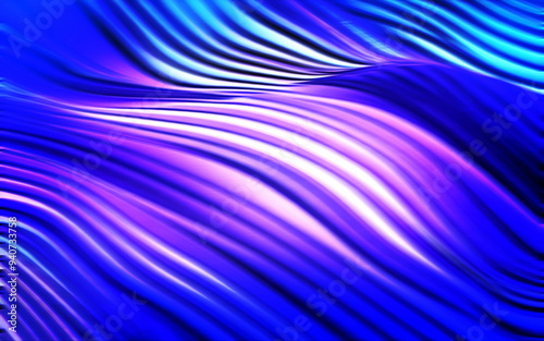 Abstract warped lines design bllue and purple background photo