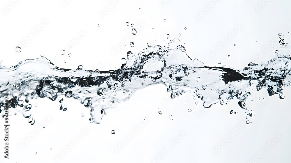 Water Splash: A dynamic splash of water suspended mid-motion, droplets frozen in time against a stark white background.
Water Splash: A dynamic splash of water suspended mid-motion, droplets frozen in time against a stark white background.