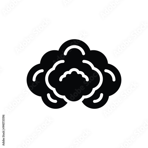 Black solid icon for smoke