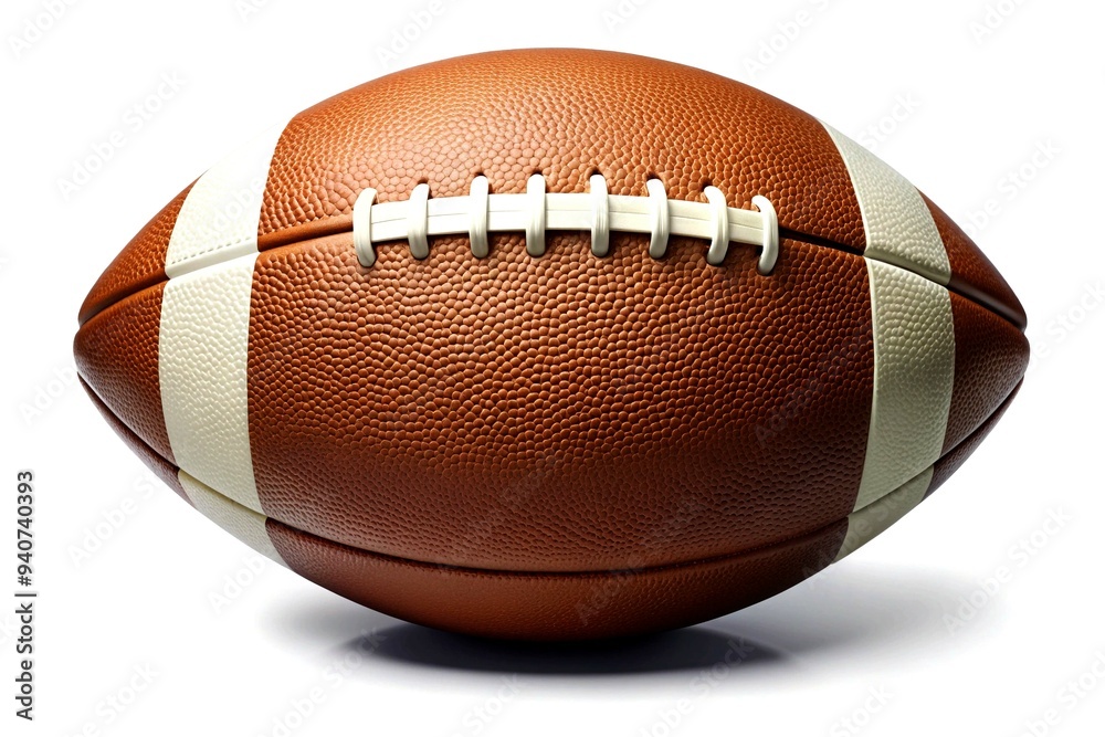 Leather American football on white background Leather American football on white background