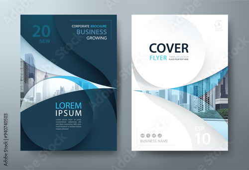 Annual report brochure flyer design template vector, Leaflet, presentation book cover templates, layout in A4 size
