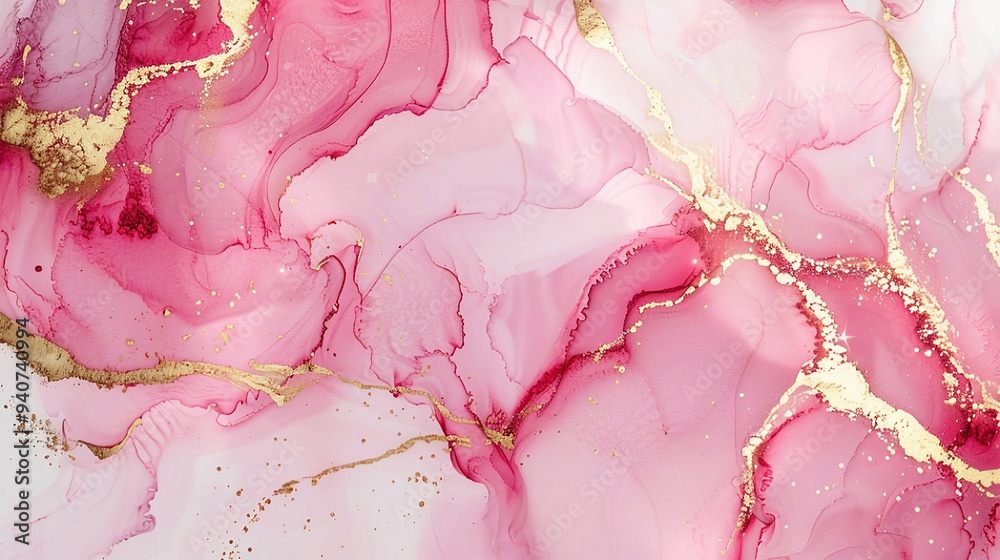 Abstract textured background accessories.The marble is pink with golden lines. Watercolor effect. A luxurious background with golden glitter lines.Dreamy pastel with sparkles. Abstract textured background accessories.The marble is pink with golden lines. Watercolor effect. A luxurious background with golden glitter lines.Dreamy pastel with sparkles.