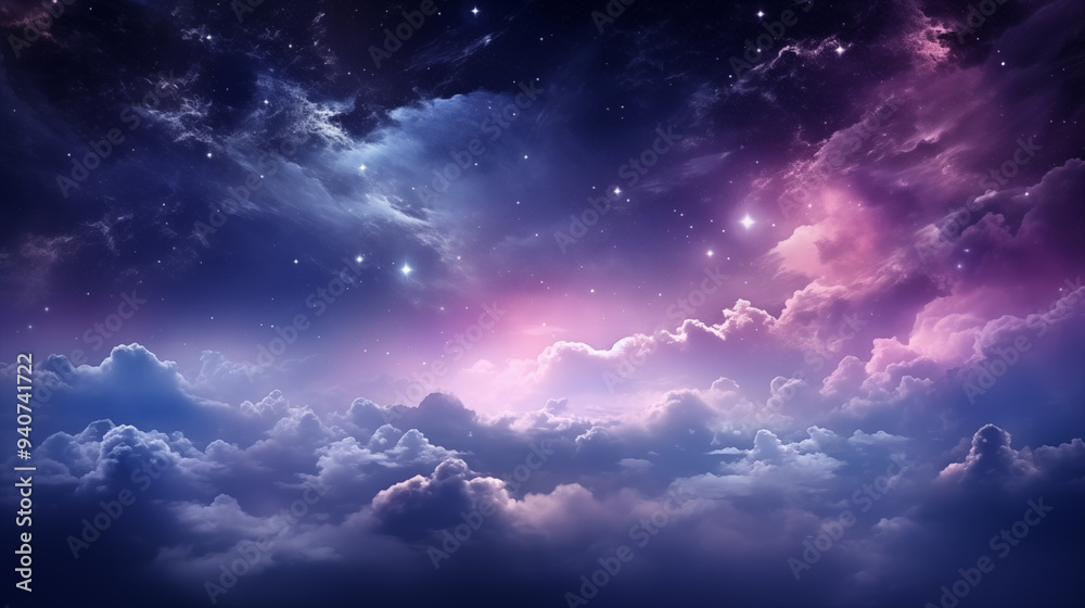 Abstract cosmos background. Space dark background with fragment of our galaxy