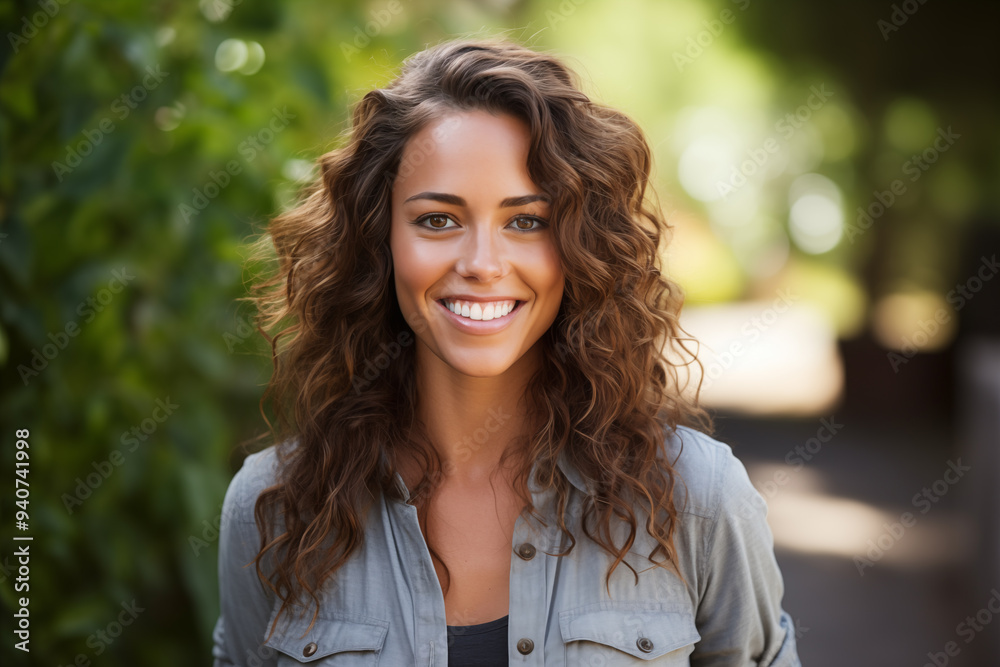A beautiful young woman smiling outdoors. Portrait of a young woman A beautiful young woman smiling outdoors. Portrait of a young woman