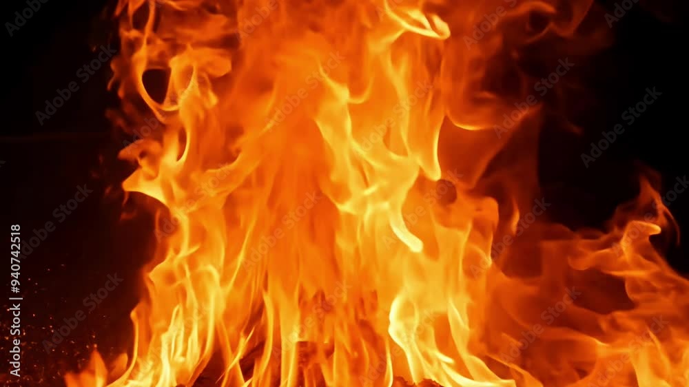 Warm flames flicker in a fireplace, creating a cozy atmosphere for winter gatherings on a chilly night. Warm flames flicker in a fireplace, creating a cozy atmosphere for winter gatherings on a chilly night.