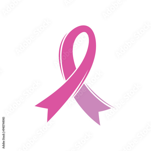 Breast cancer awareness,ribbon logo vector