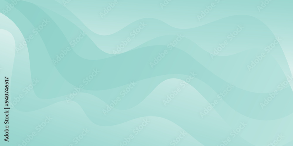 Abstract soft green curve background, turquoise green dynamic wallpaper with wave shapes. Suitable for templates, banners, presentations, ads, sales, events, web and pages Abstract soft green curve background, turquoise green dynamic wallpaper with wave shapes. Suitable for templates, banners, presentations, ads, sales, events, web and pages
