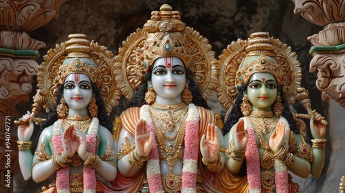 Lord Vishnu Shree Vishnu God Vishnu Narayana Hari with Laxmiji Goddess Lakshmi Vishnu