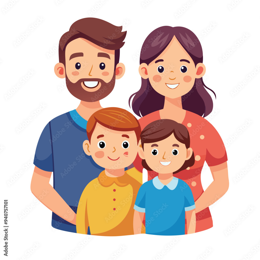 Parents and children Clipart, Happy Family Vector illustration Parents and children Clipart, Happy Family Vector illustration