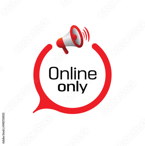 online only on white background