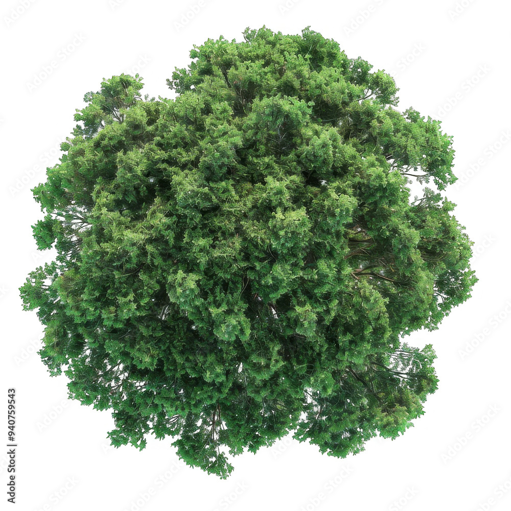 Obraz premium Top View Tree Isolated on a Transparent Background