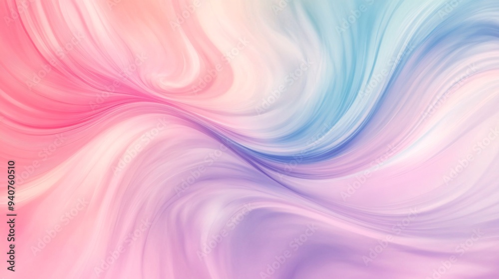 A colorful abstract background featuring gentle and soothing soft pastel swirl patterns