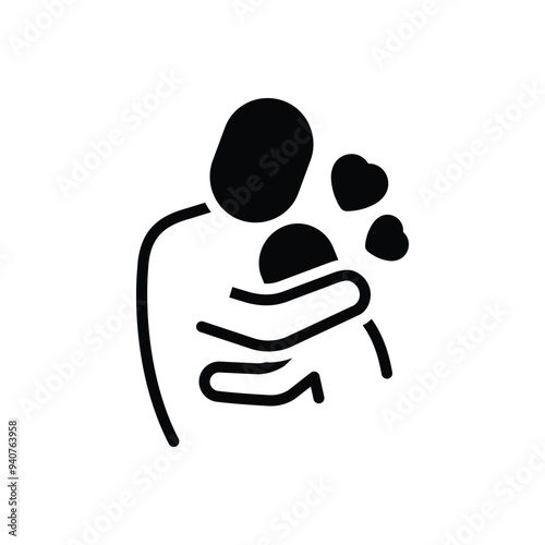 Black solid icon for beloved