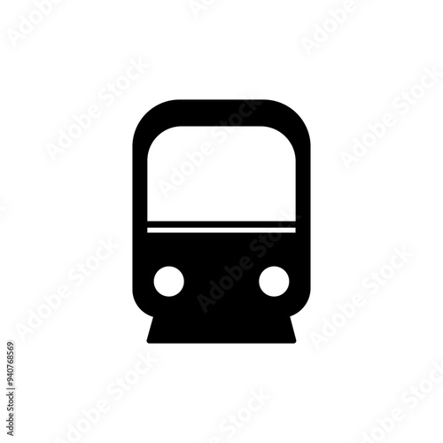 Train icon isolated on white background