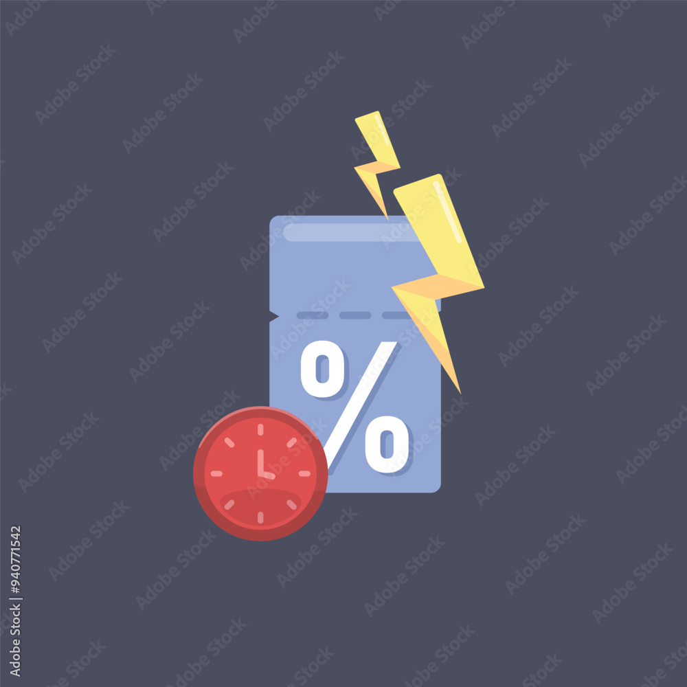 discount ticket flash sale ticket sign in flat vector design. discount ticket flash sale ticket sign in flat vector design.