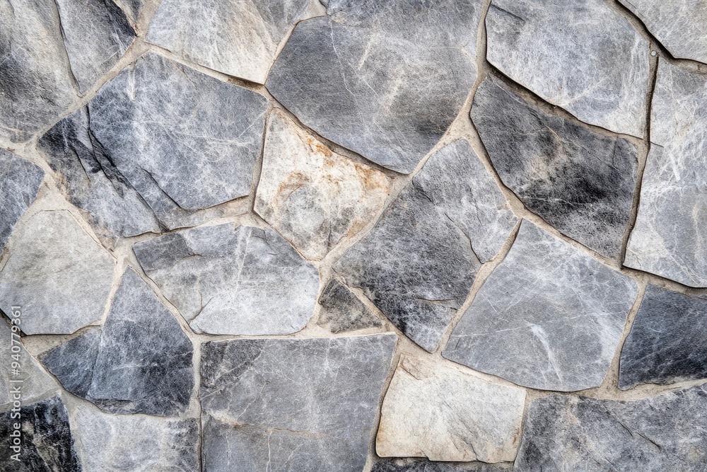 Fototapeta premium grey floor tiles surface, texture of the stone light gray. Background , ai