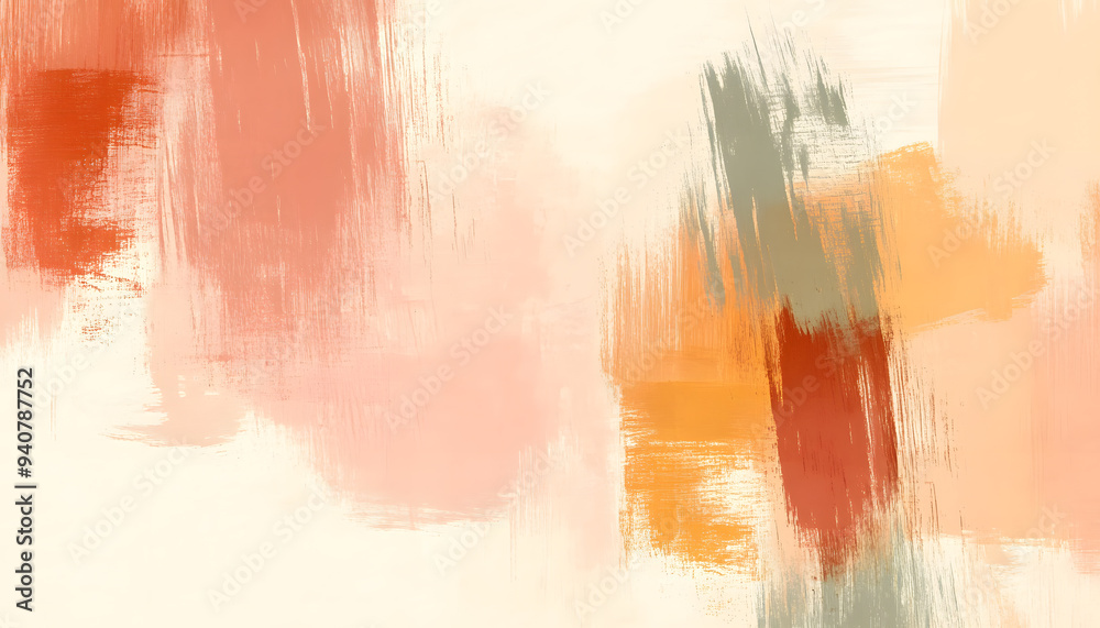 Random brush strokes in muted colors on a plain background, offering an artistic yet minimalist vibe Random brush strokes in muted colors on a plain background, offering an artistic yet minimalist vibe