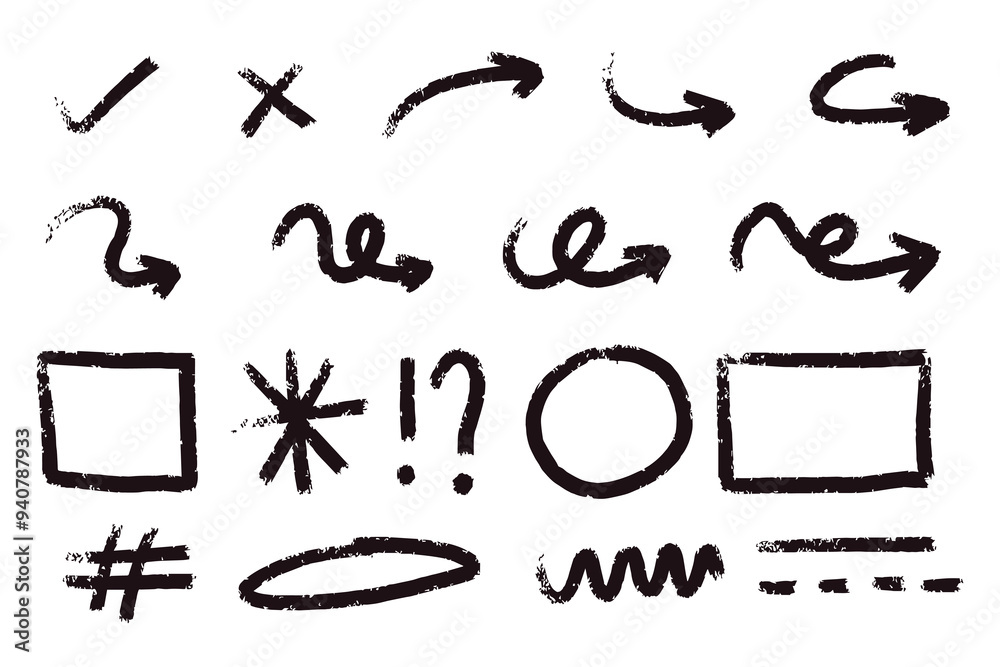 Pencil Hand drawn circle and arrow line for highlighting text. Rounds Bubbles Set doodle sketch symbols on a white background. vector illustration graphic design elements Pencil Hand drawn circle and arrow line for highlighting text. Rounds Bubbles Set doodle sketch symbols on a white background. vector illustration graphic design elements