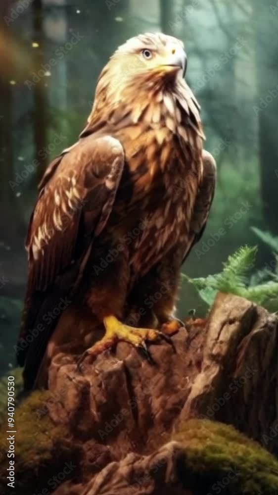 An eagle and a natural environment An eagle and a natural environment