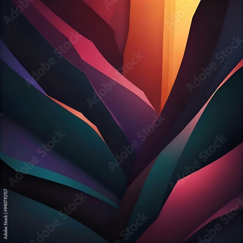 A colorful abstract design with flowing waves in a gradient spectrum, evoking movement and energy within a digital art piece.