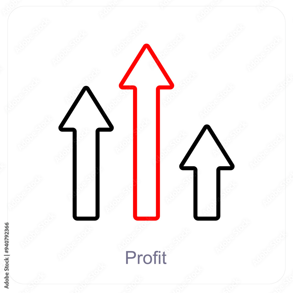 Profit and business icon concept Profit and business icon concept