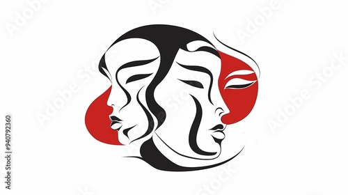 The design should include cantonese wok-ear wall elements, facial masks of chinese drama characters, Generative AI illustrations.