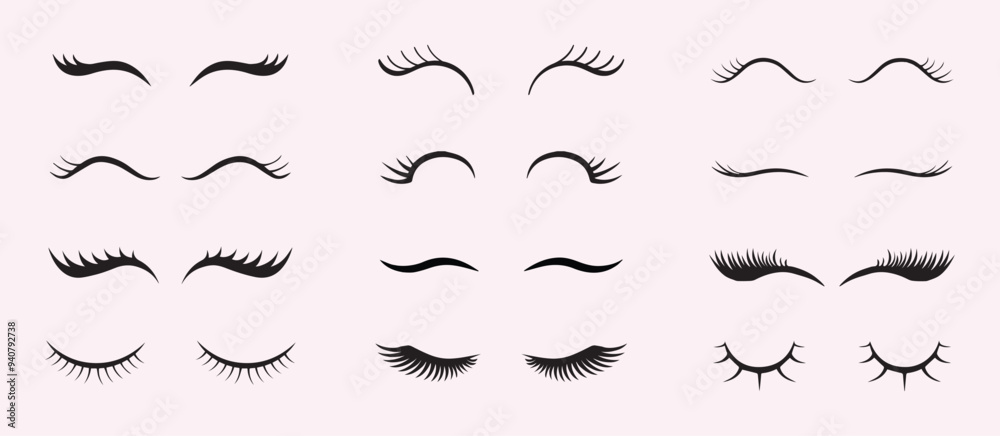 Eye lash vector Eye lash vector