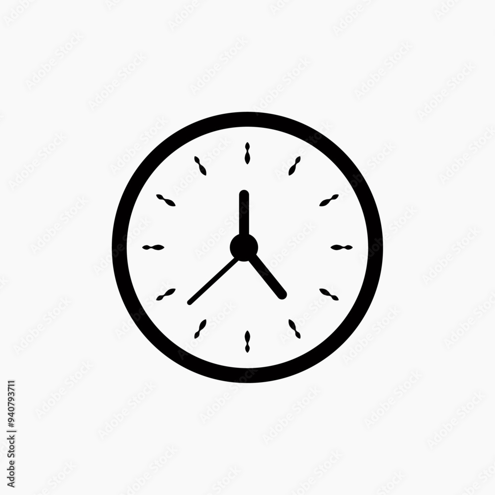 24 hour black clock icon on white 24 hour black clock icon on white