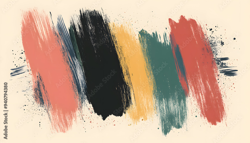 Random brush strokes in muted colors on a plain background, offering an artistic yet minimalist vibe Random brush strokes in muted colors on a plain background, offering an artistic yet minimalist vibe